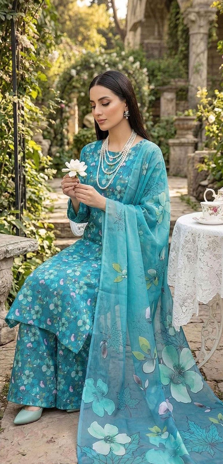 Teal Meadow Co-ord Set - alternate view