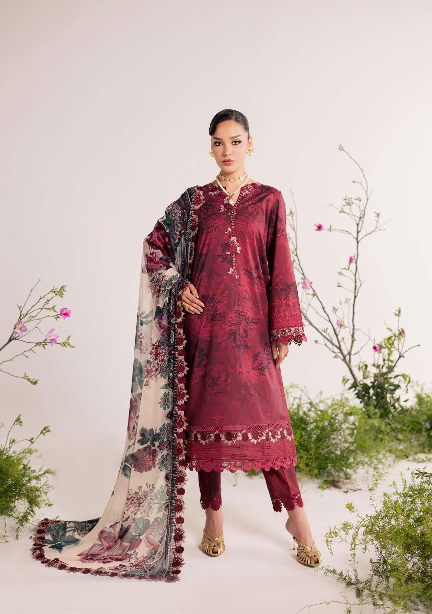 Maroon Vine Elegance - alternate view