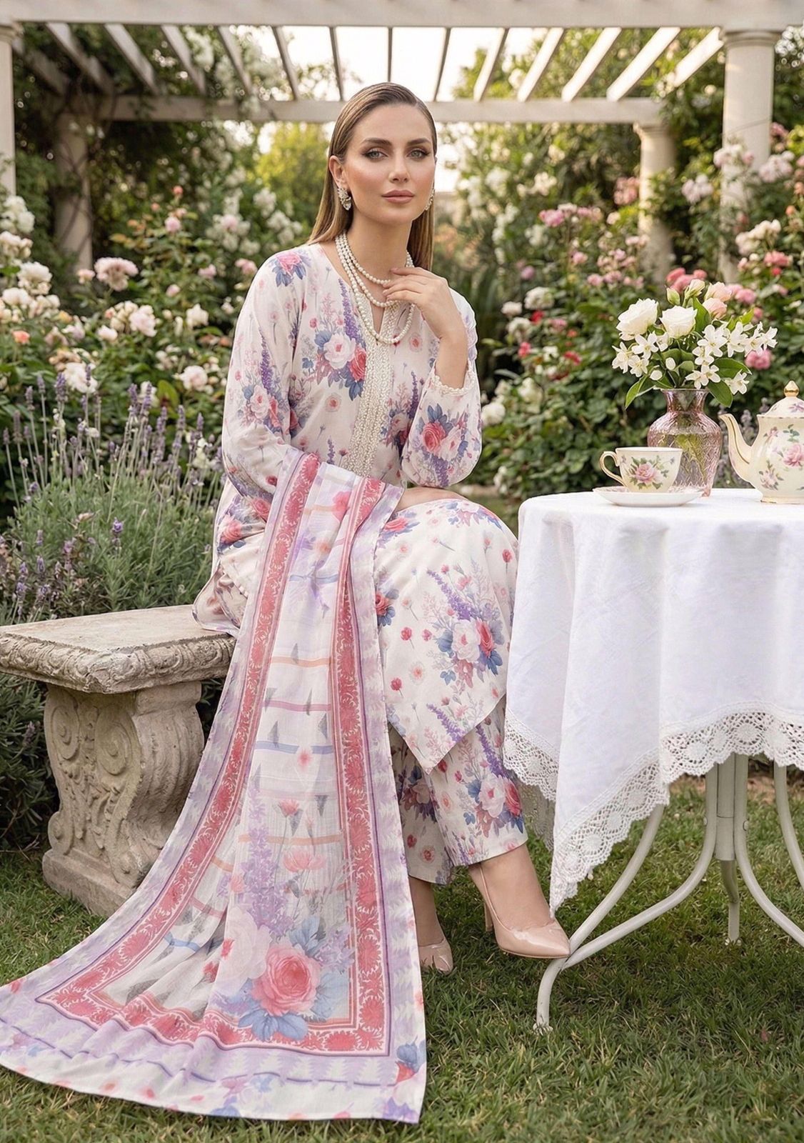 Vintage Rose Ivory Suite - alternate view