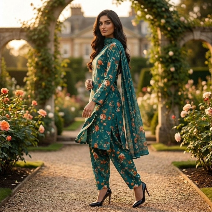 Emerald Vine Floral Lawn - alternate view