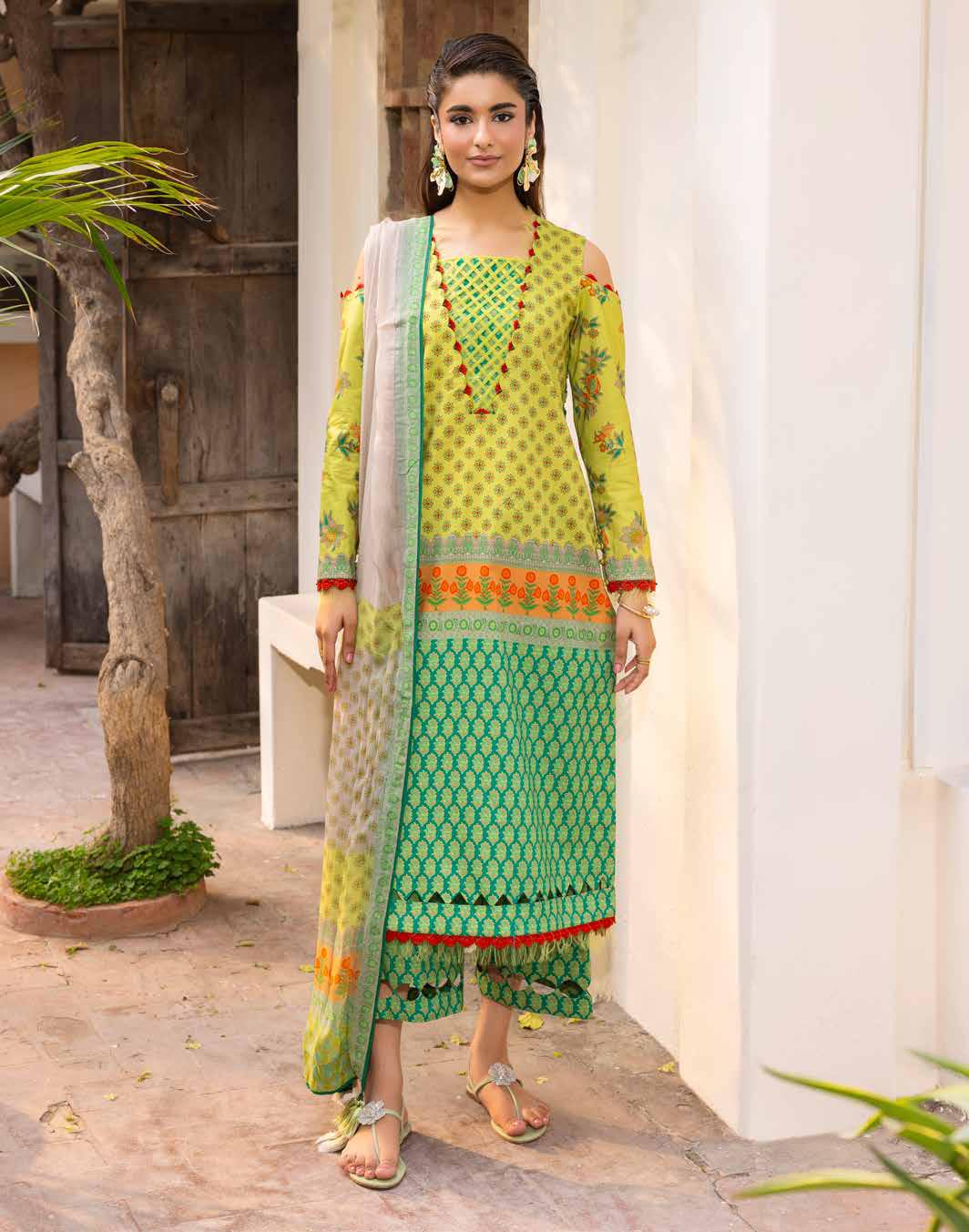 Lime & Emerald Lattice Lawn