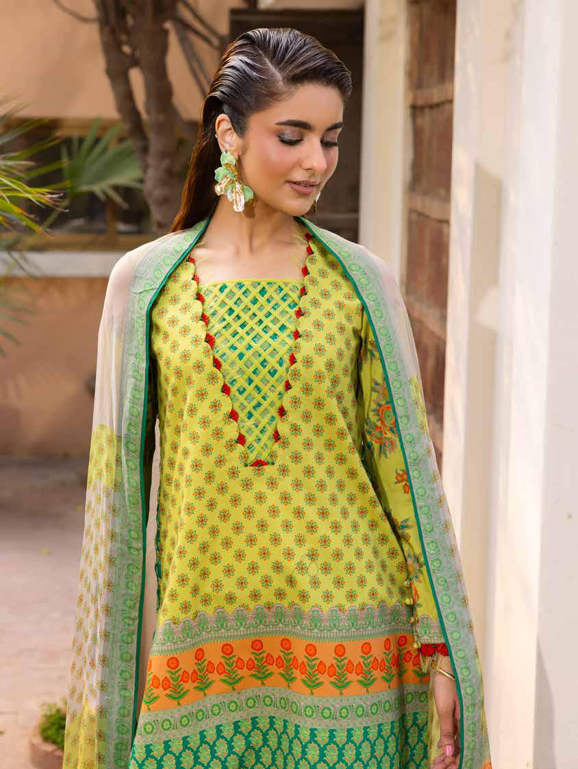 Lime & Emerald Lattice Lawn