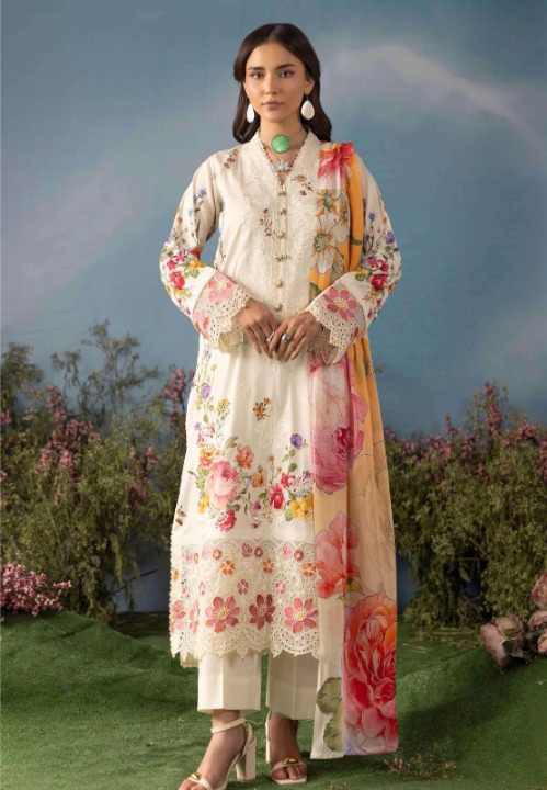 Rose Bloom Embroidered Lawn alt